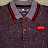 Self Pattern Summer Half Sleeves Boys Polo Shirt